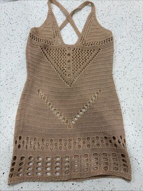 Shein girls Crochet Knit Tank coverup size 4T